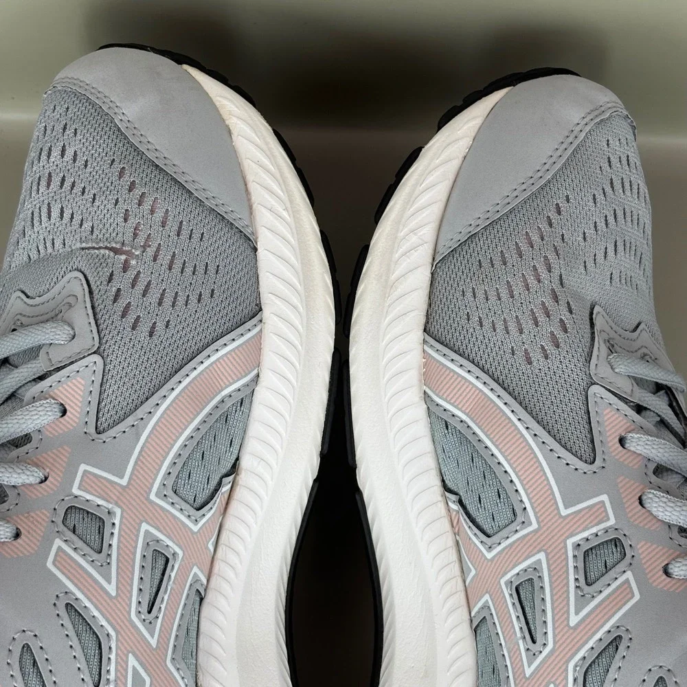 Asics Gel-Contend 8 Womens Running Shoes Grey Pink 1012B319 Wide Size 9.5